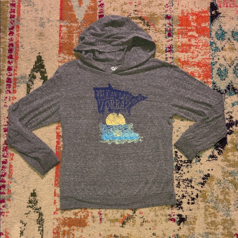 🧜🏼‍♀️3 for $15 listing!🧜🏼‍♀️ Pelican Lake Zorbaz long sleeve hooded tee